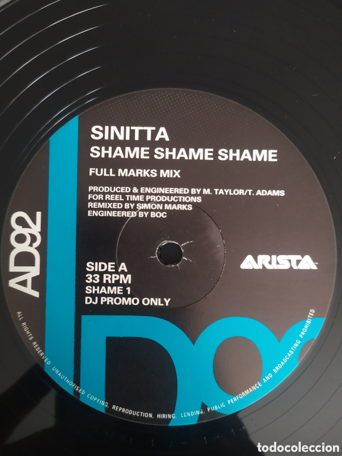 Discos de vinilo: Maxi single Sinitta.&nbsp;Shame, Shame, Shame - Foto 3