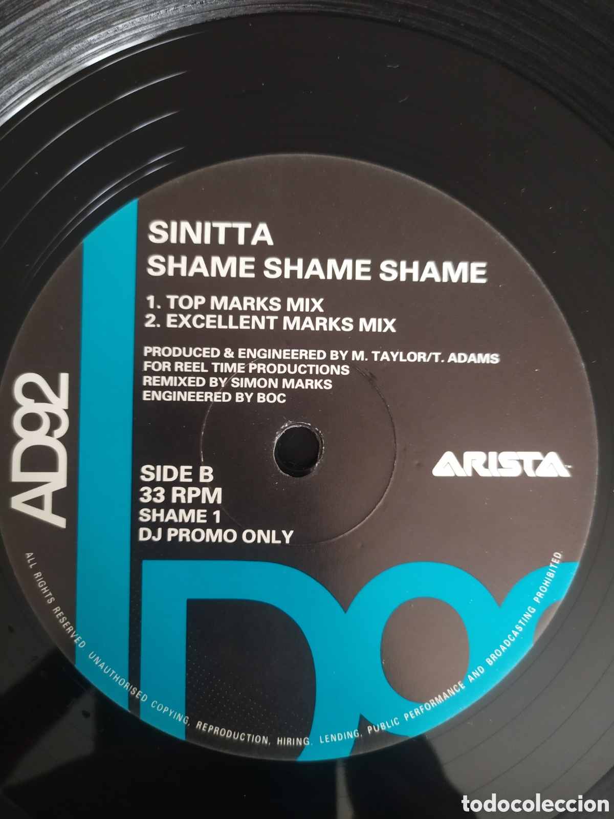 Discos de vinilo: Maxi single Sinitta.&nbsp;Shame, Shame, Shame - Foto 4