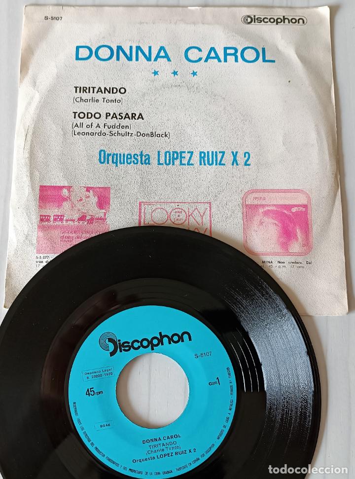 Discos de vinilo: DONNA CAROL - TIRITANDO DISCOPHON - 1970 - Foto 2