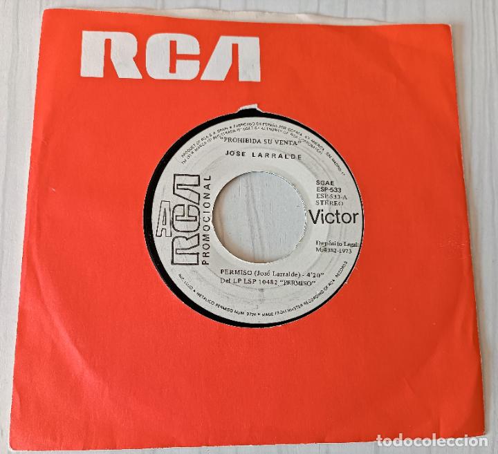 Discos de vinilo: JOSE LARRALDE - PERMISO RCA - 1973 PROMO - Foto 1