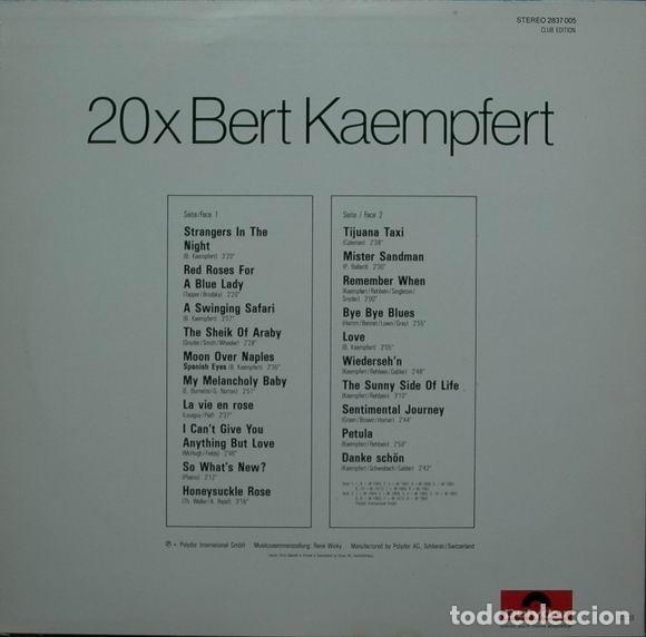 Discos de vinilo: Bert Kaempfert &lrm;&ndash; 20 X Bert Kaempfert - Foto 2