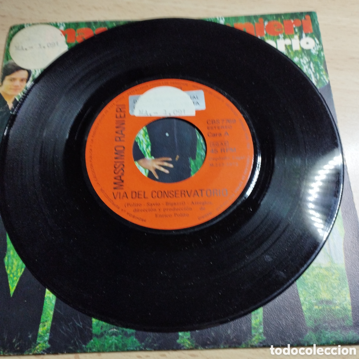 Discos de vinilo: Single 7&rdquo; Massimo Ranieri 1972 V&iacute;a del conservatorio + Jes&uacute;s. - Foto 4