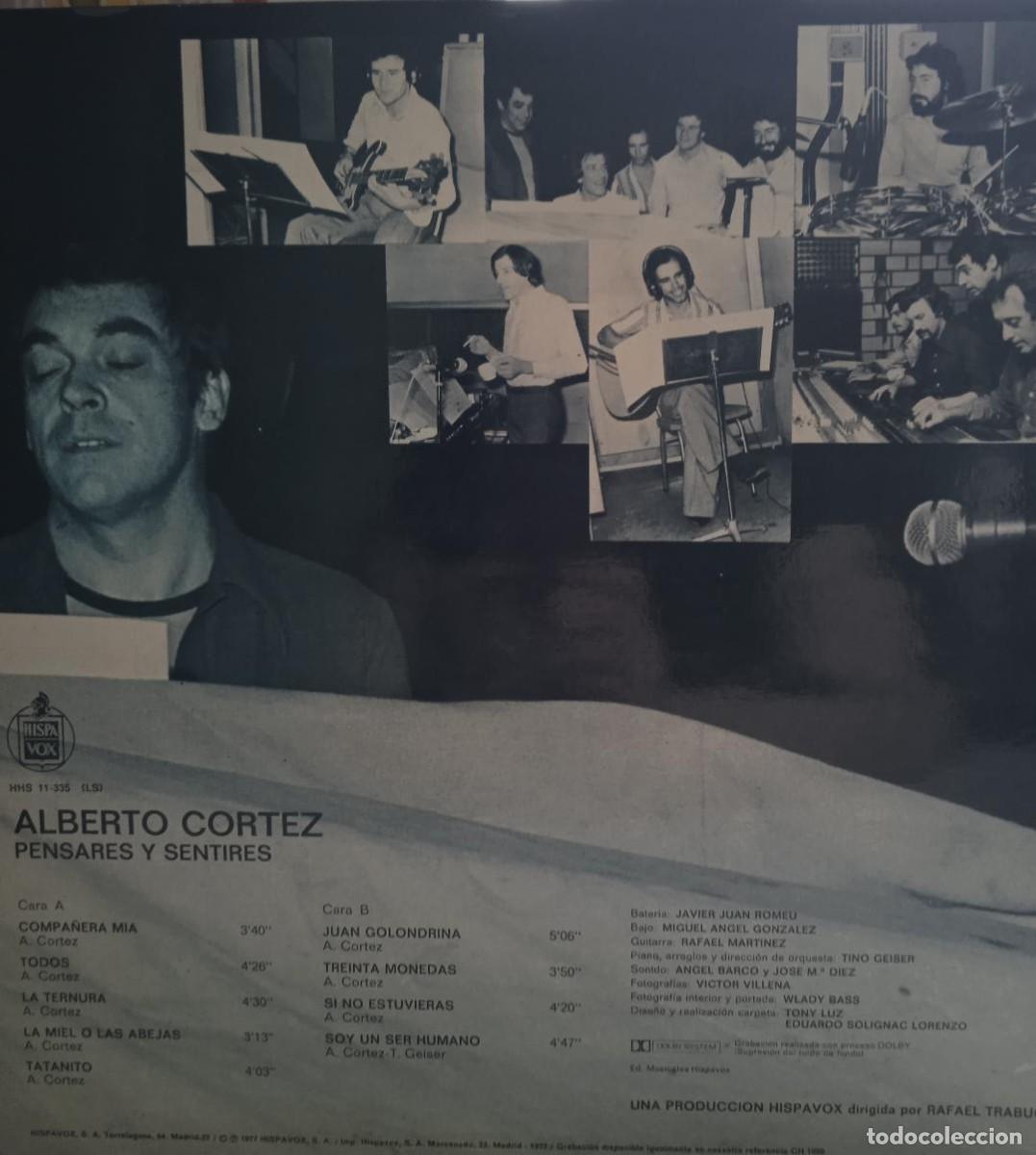 Discos de vinilo: ALBERTO CORTEZ PENSARES Y SENTIRES - Foto 2