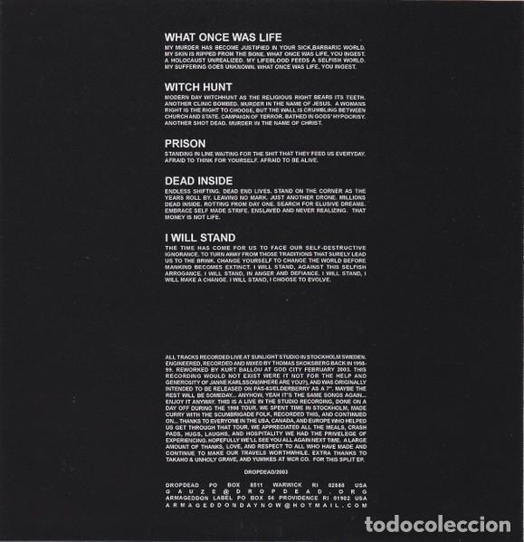 Discos de vinilo: Dropdead / Unholy Grave &ndash; Dropdead / Unholy Grave - Foto 3