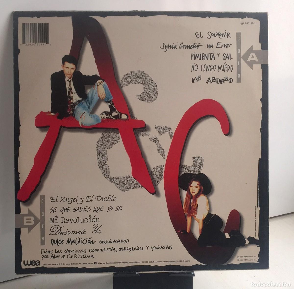 Discos de vinilo: Alex & Cristina - El &Aacute;ngel Y El Diablo - LP - Foto 2
