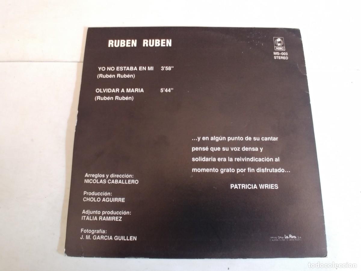 Discos de vinilo: RUBEN RUBEN-SINGLE YO NO ESTABA EN MI - Foto 2