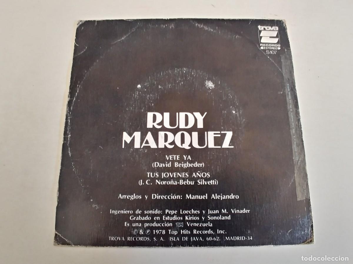 Discos de vinilo: RUDY MARQUEZ-SINGLE VETE YA - Foto 2