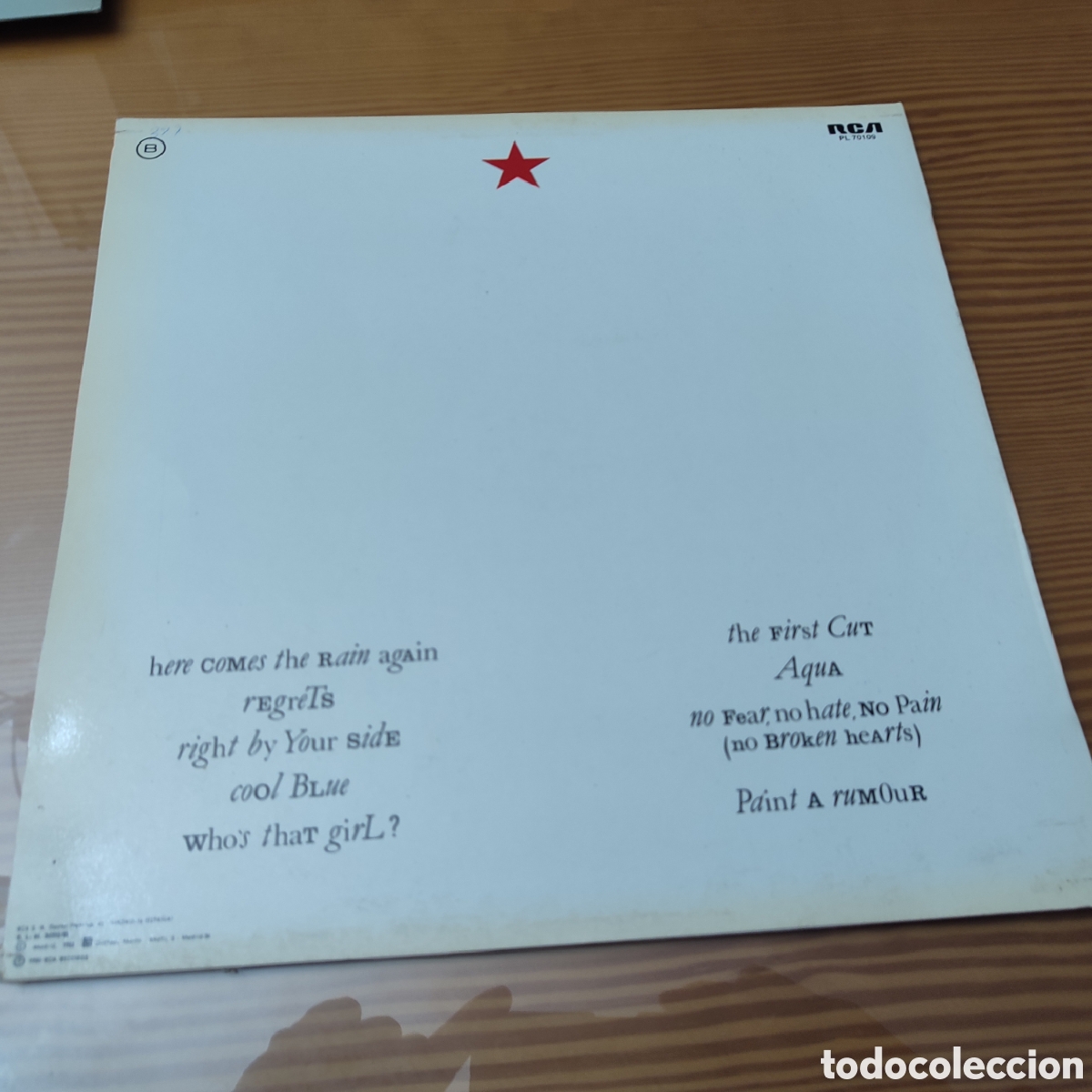 Discos de vinilo: Disco vinilo LP de Eurythmics &rdquo; Touch &rdquo; ,primera edicion espa&ntilde;ola de 1983 - Foto 2