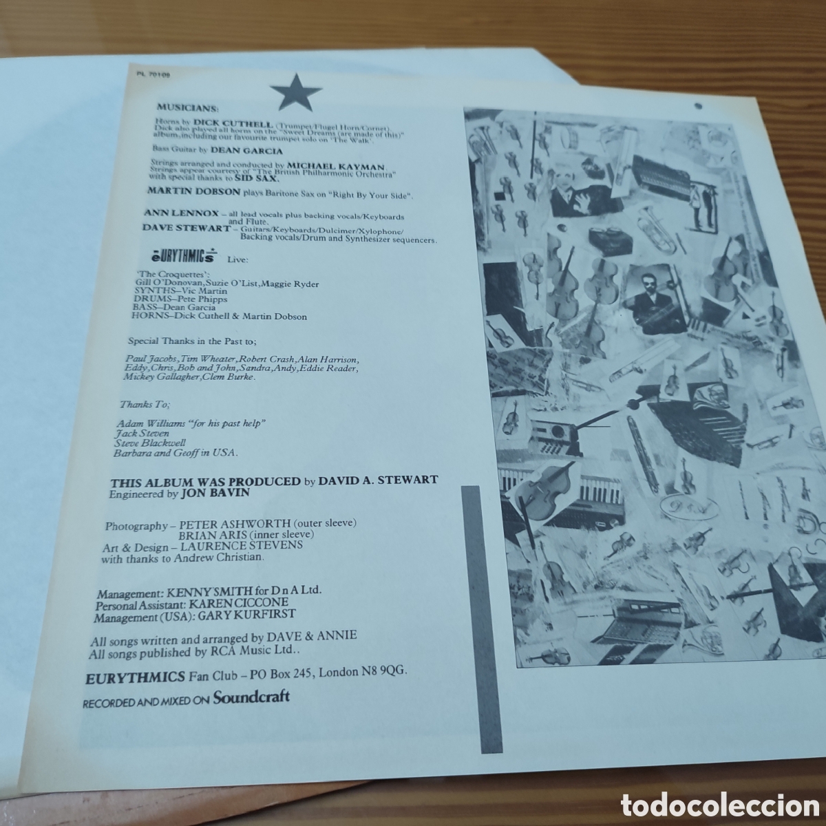 Discos de vinilo: Disco vinilo LP de Eurythmics &rdquo; Touch &rdquo; ,primera edicion espa&ntilde;ola de 1983 - Foto 4
