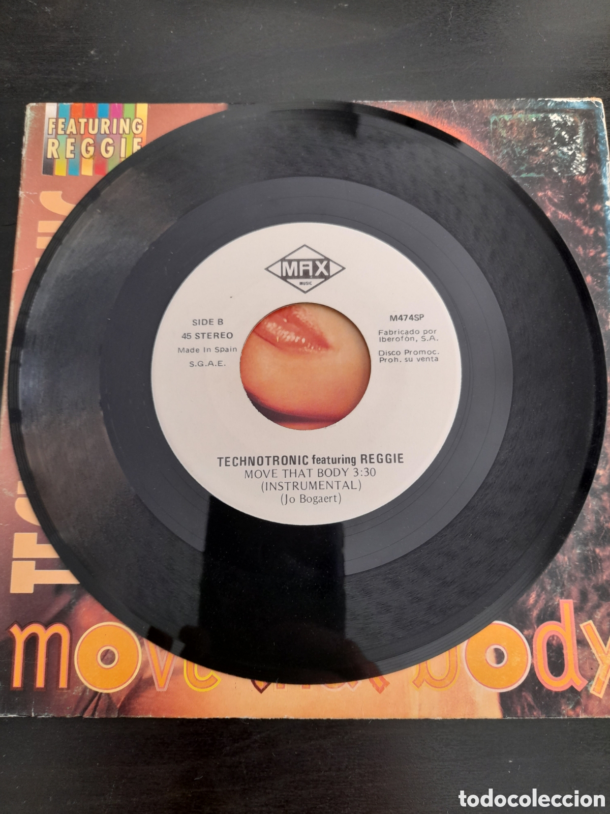 Discos de vinilo: Technotronic Featuring Reggie &ndash; Move That Body. Vinilo, 7&rdquo;, Single. Promo - Foto 4