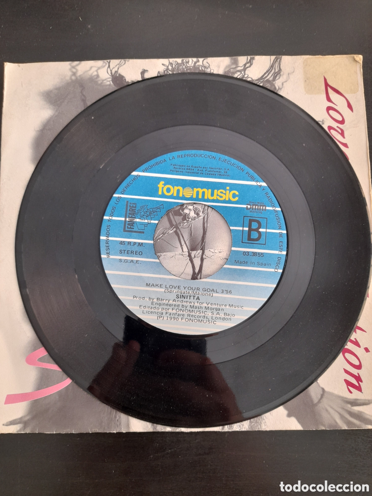 Discos de vinilo: Sinitta &ndash; Love & Affection. 1990, Espa&ntilde;a. 7&rdquo; Single - Foto 4