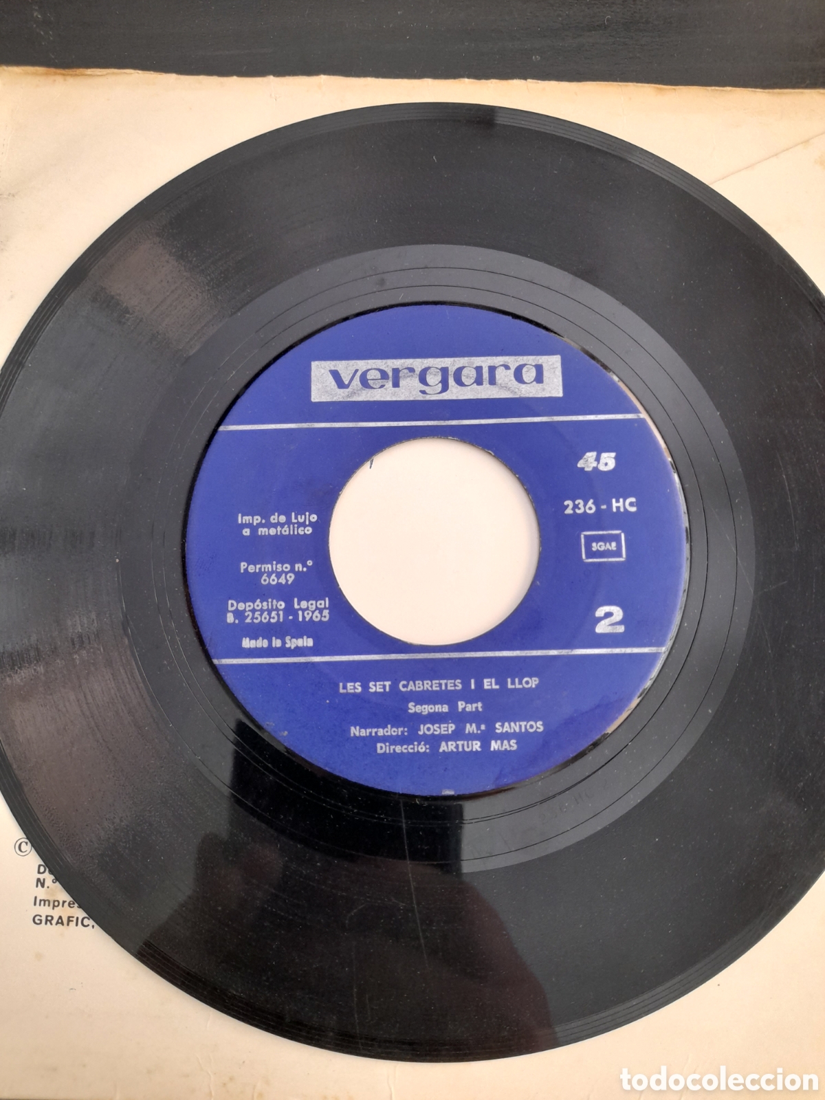 Discos de vinilo: Les set cabretes i el llop. Vinil 7 + Conte - Foto 5
