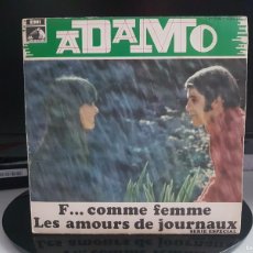 Discos de vinilo: C1 - ADAMO ”F... COMME FEMME / LES AMOURS DE JOURNAUX” PROMOCIÓN - SINGLE AÑO 1969