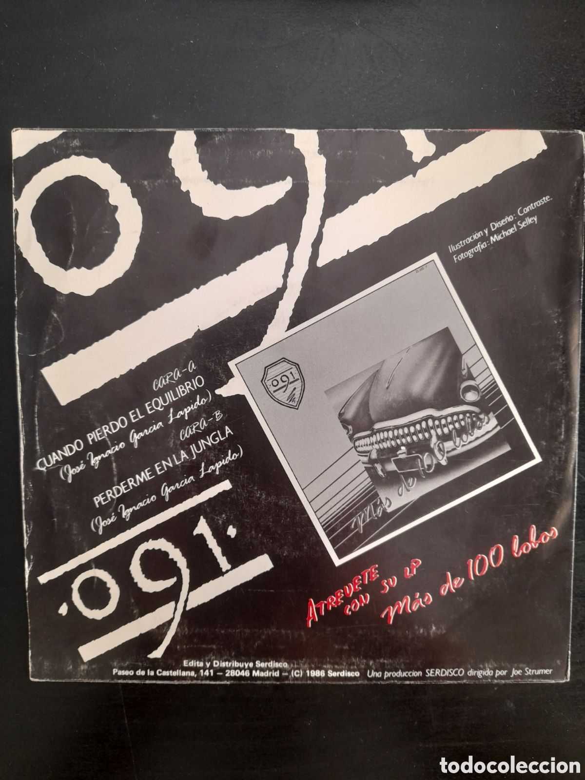 Discos de vinilo: 091 &ndash; Cuando Pierdo El Equilibrio. 1986. Vinilo, 7&rdquo;, Single, Promo - Foto 2