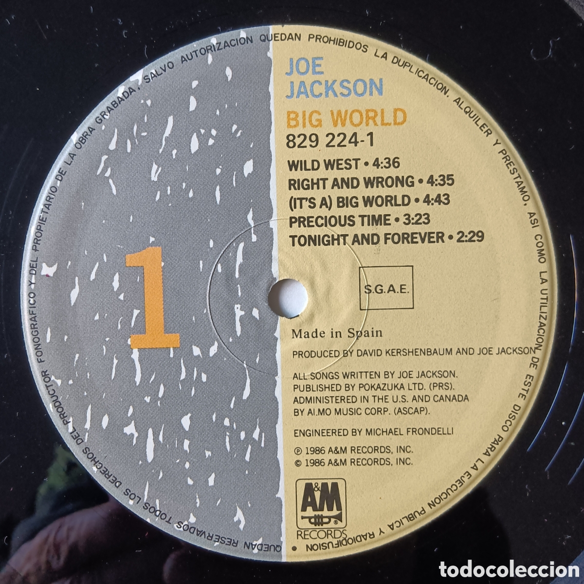 Discos de vinilo: Joe Jackson, 1986 - Big world - Foto 8