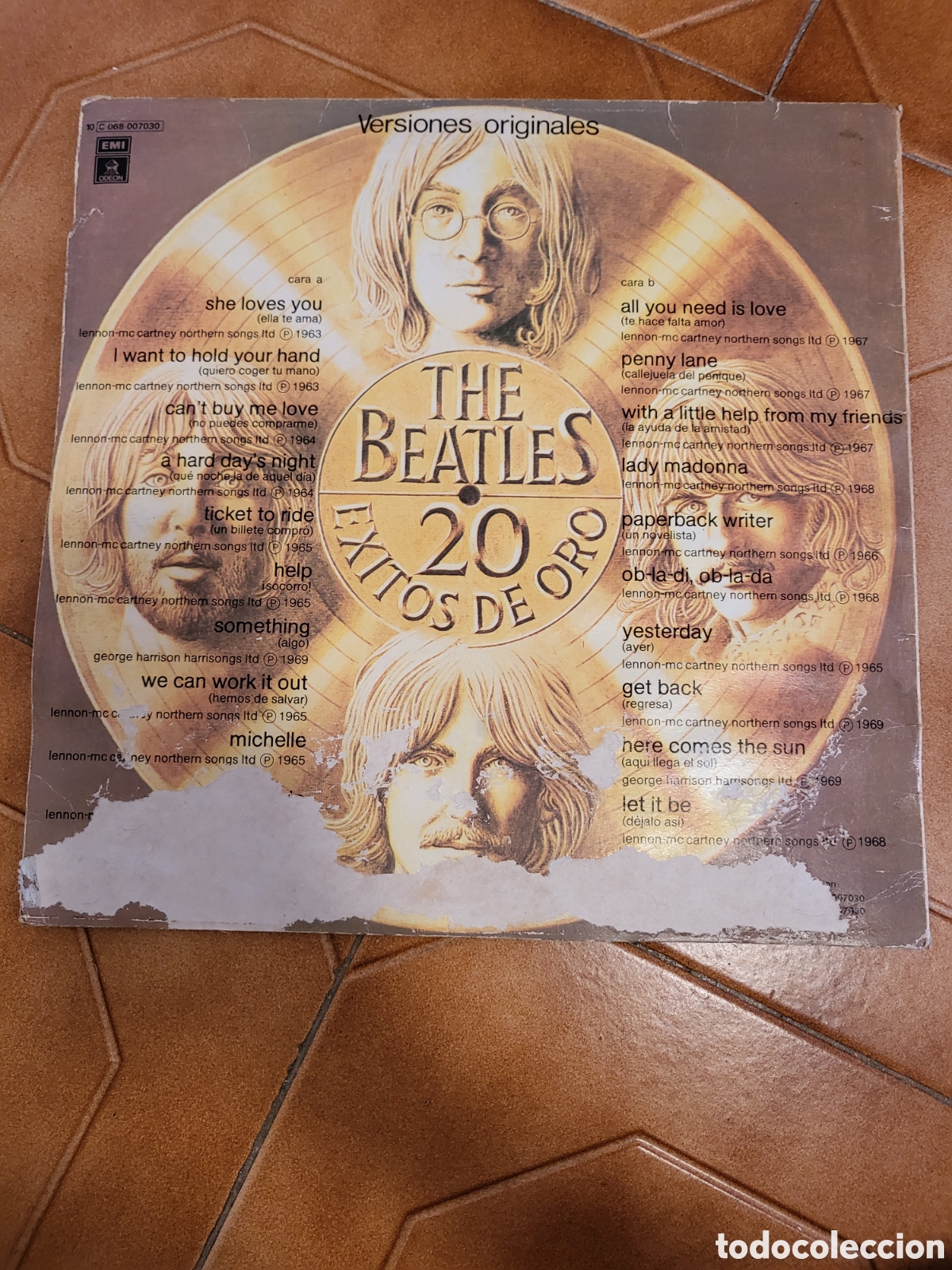 Discos de vinilo: DISCO DE VINILO L. P. DE THE BEATLES, 20 EXITOS DE ORO 1979 - Foto 2