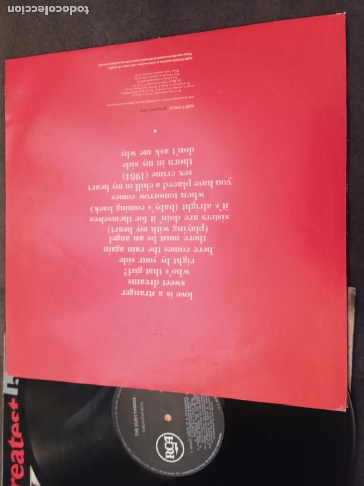 Discos de vinilo: THE EURYTHMICS. LP. GREATEST HITS. MADE IN SPAIN. 1991 - Foto 9
