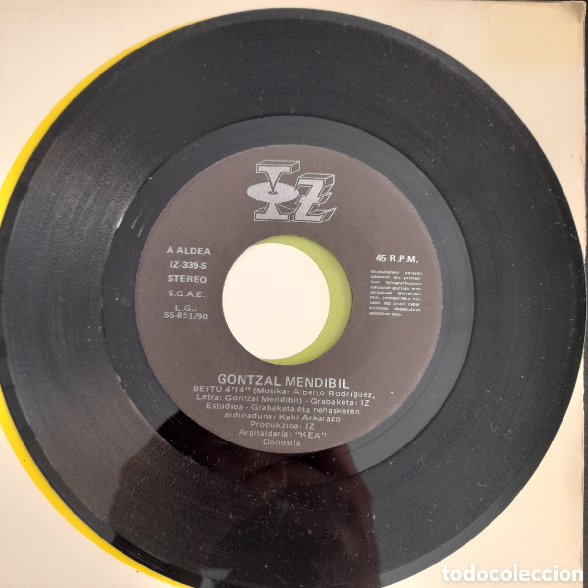 Discos de vinilo: Gontzal Mendibil - Beitu. 1990. - Foto 3