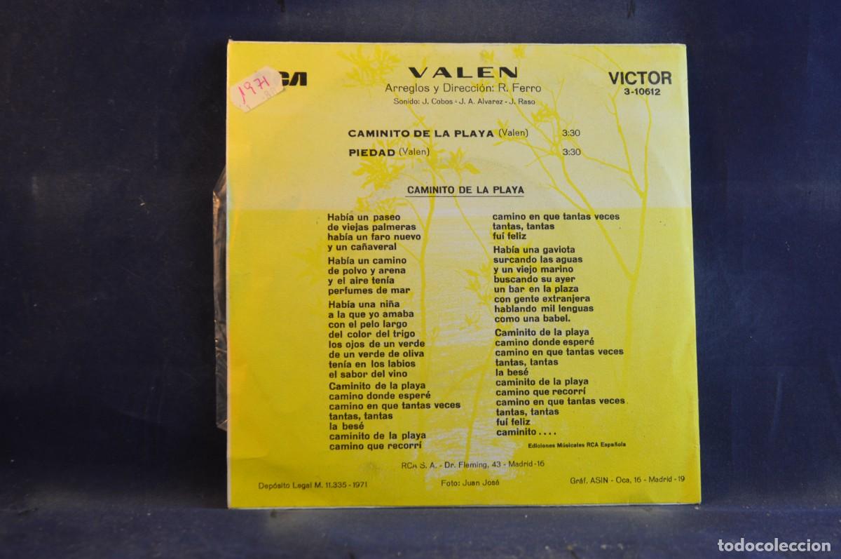 Discos de vinilo: VALEN CAMINITO DE LA PLAYA - SINGLE - Foto 2