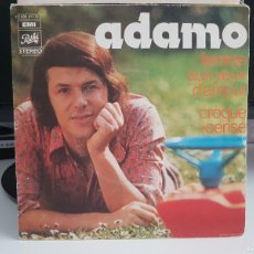 Discos de vinilo: C1 - ADAMO ”FEMME AUX YEUX D'AMOUR / CROQUE-CERISE” - MADE IN FRANCE - SINGLE AÑO 1972