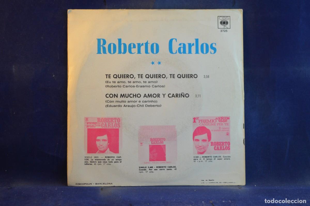 Discos de vinilo: ROBERTO CARLOS - TEQUIERO TEQUIERO - SINGLE - Foto 2