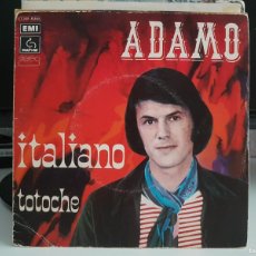Discos de vinilo: C1 - ADAMO ”ITALIANO / TOTOCHE” - MADE IN FRANCE - SINGLE AÑO 1974