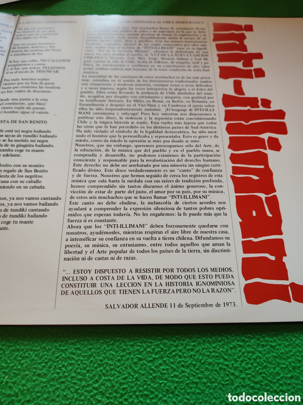 Discos de vinilo: Inti - Illimani - Viva Chile - Foto 4