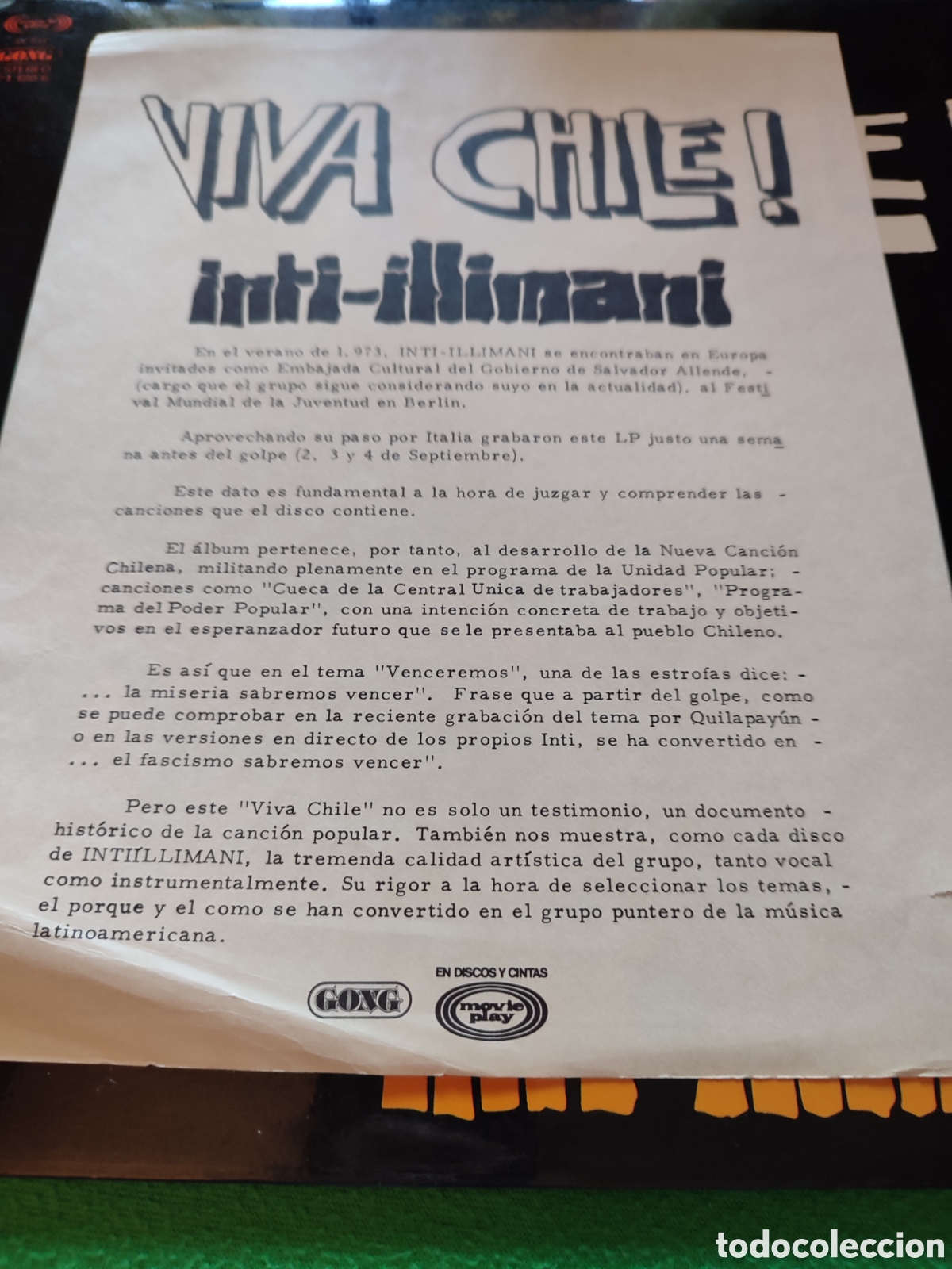 Discos de vinilo: Inti - Illimani - Viva Chile - Foto 5