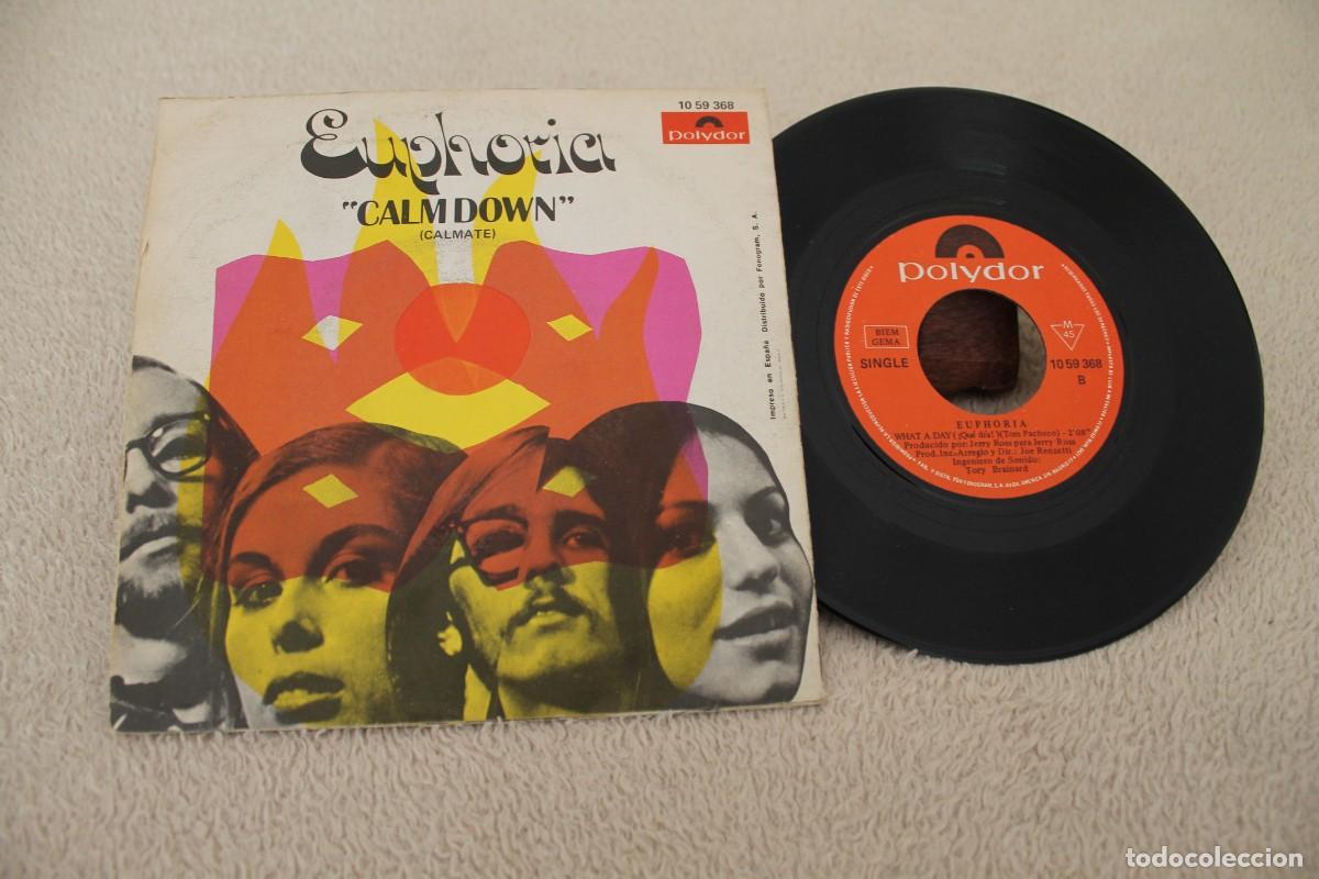 Discos de vinilo: EUPHORIA CALM DOWN SINGLE MADE IN SPAIN 1970 - Foto 2