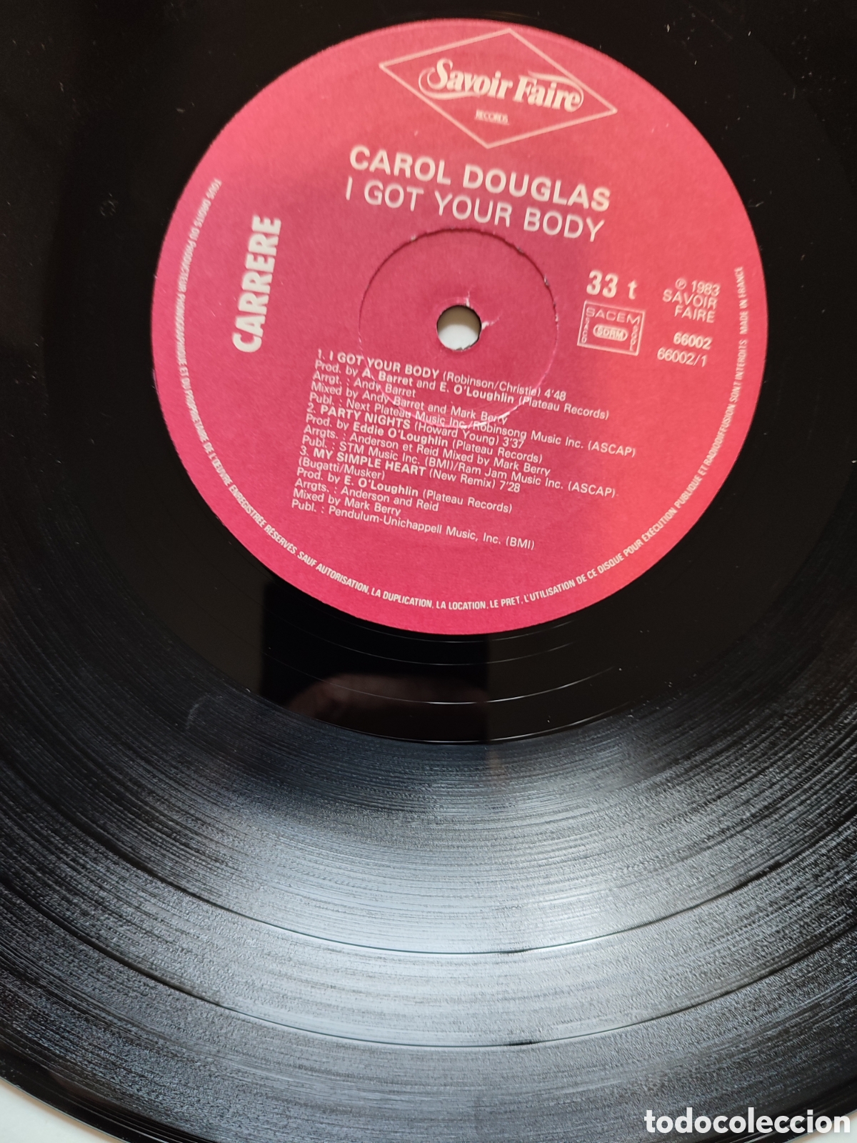 Discos de vinilo: Carol Douglas - I got your body - Foto 3