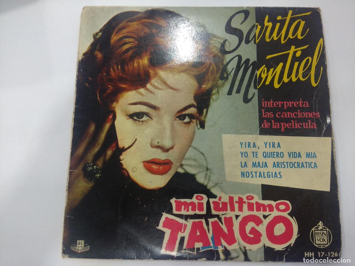 Discos de vinilo: SARITA MONTIEL/MI ULTIMO TANGO/SINGLE. - Foto 1