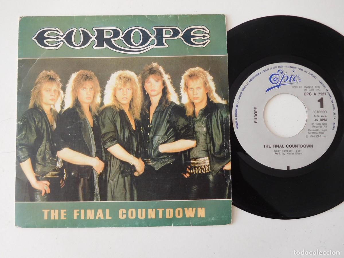 Discos de vinilo: Europe 7 Single. The final countdown. Edici&oacute;n espa&ntilde;ola - Foto 1