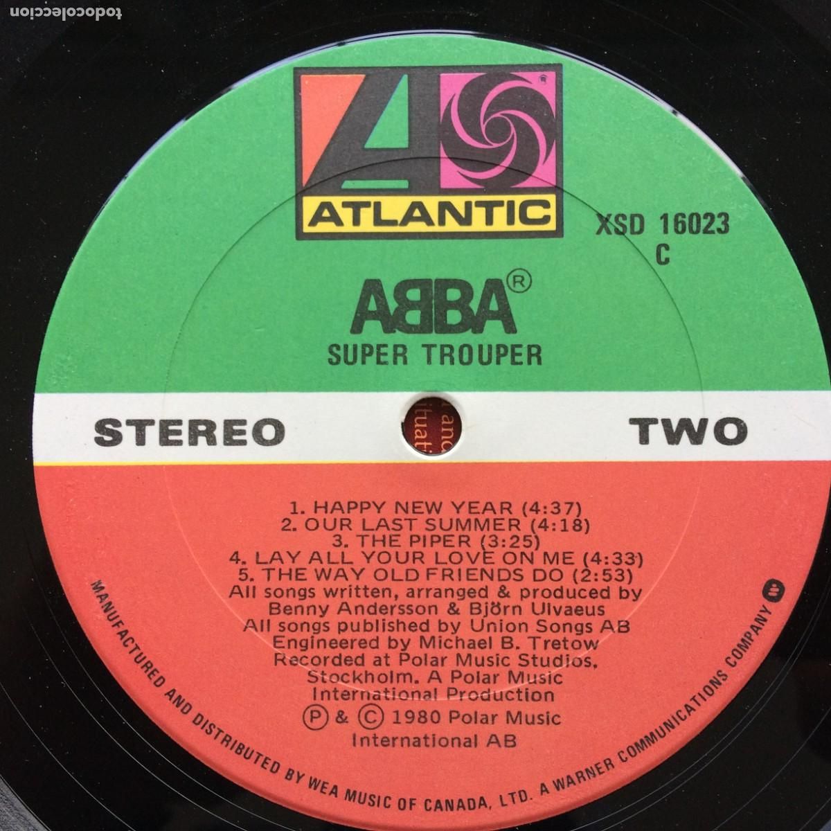 Discos de vinilo: ABBA &ndash; Super Trouper , Canada 1980 Atlantic* - Foto 5