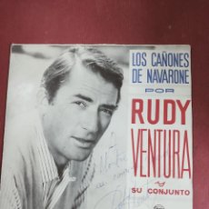 Discos de vinilo: LOS CAÑONES DE NAVARONE POR RUDY VENTURA Y SU CONJUNTO. EP COLUMBIA 1961. DEDICATORIA RUDY VENTURA