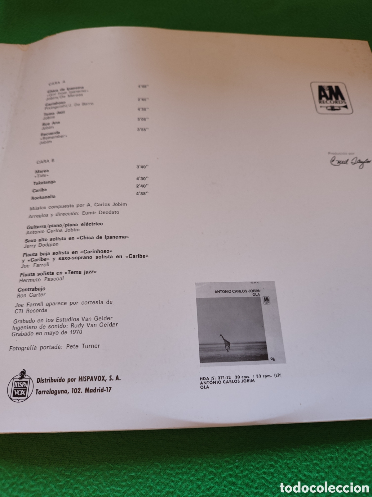 Discos de vinilo: Antonio Carlos Jobim - Marea - Foto 4