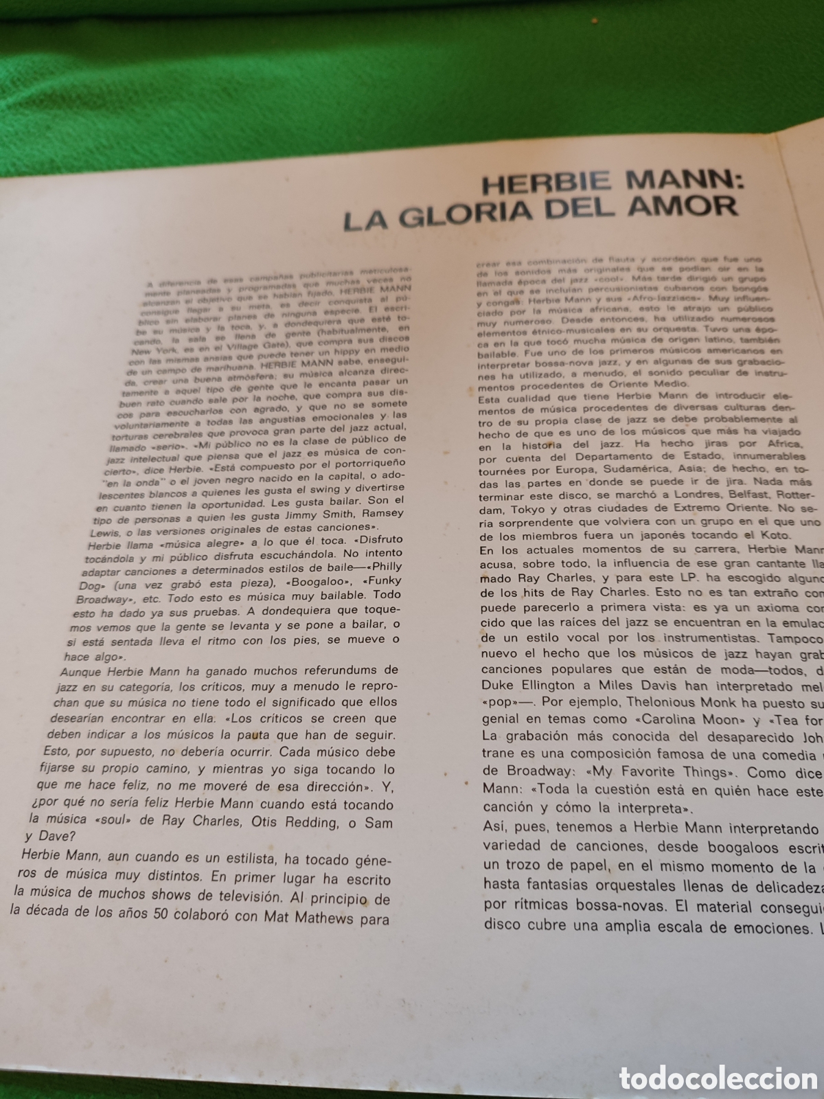 Discos de vinilo: Herbie Mann - La gloria del amor - Foto 3