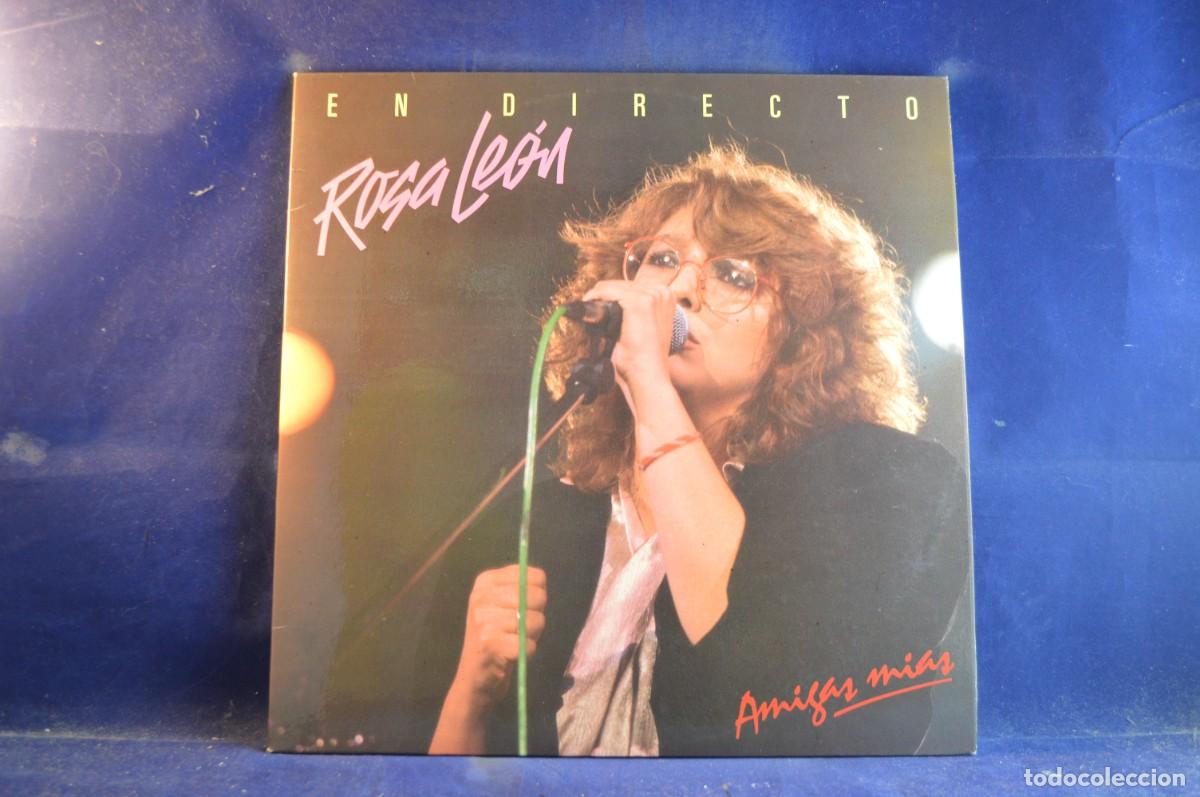 Discos de vinilo: ROSA LE&Oacute;N &ndash; AMIGAS MIAS (EN DIRECTO) - 2 LP - Foto 1