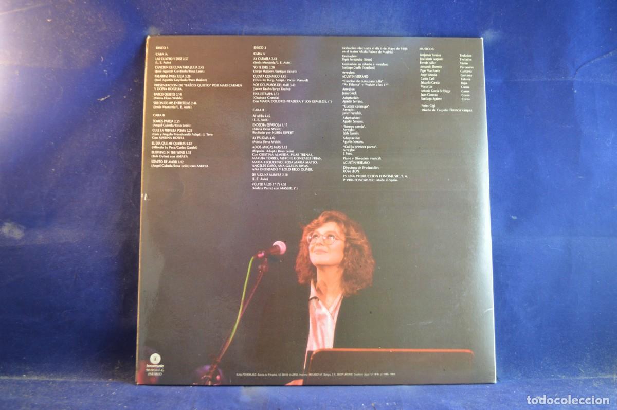 Discos de vinilo: ROSA LE&Oacute;N &ndash; AMIGAS MIAS (EN DIRECTO) - 2 LP - Foto 2