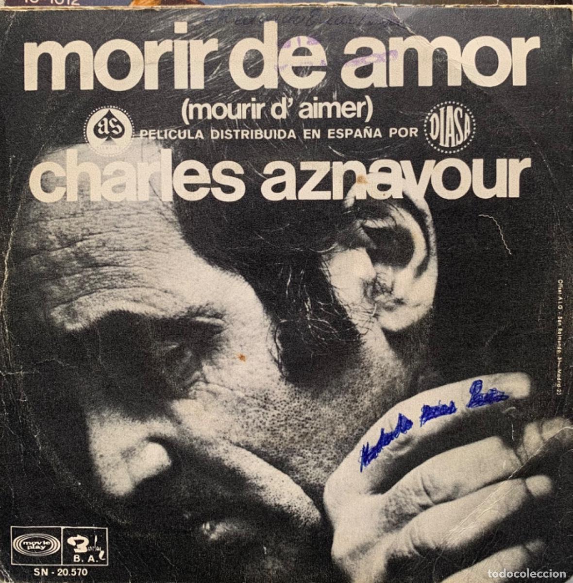 Discos de vinilo: Charles Aznavour Morir de amor - Foto 1