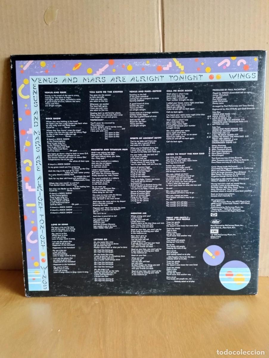Discos de vinilo: WINGS ---- VENUS AND MARS - Foto 2