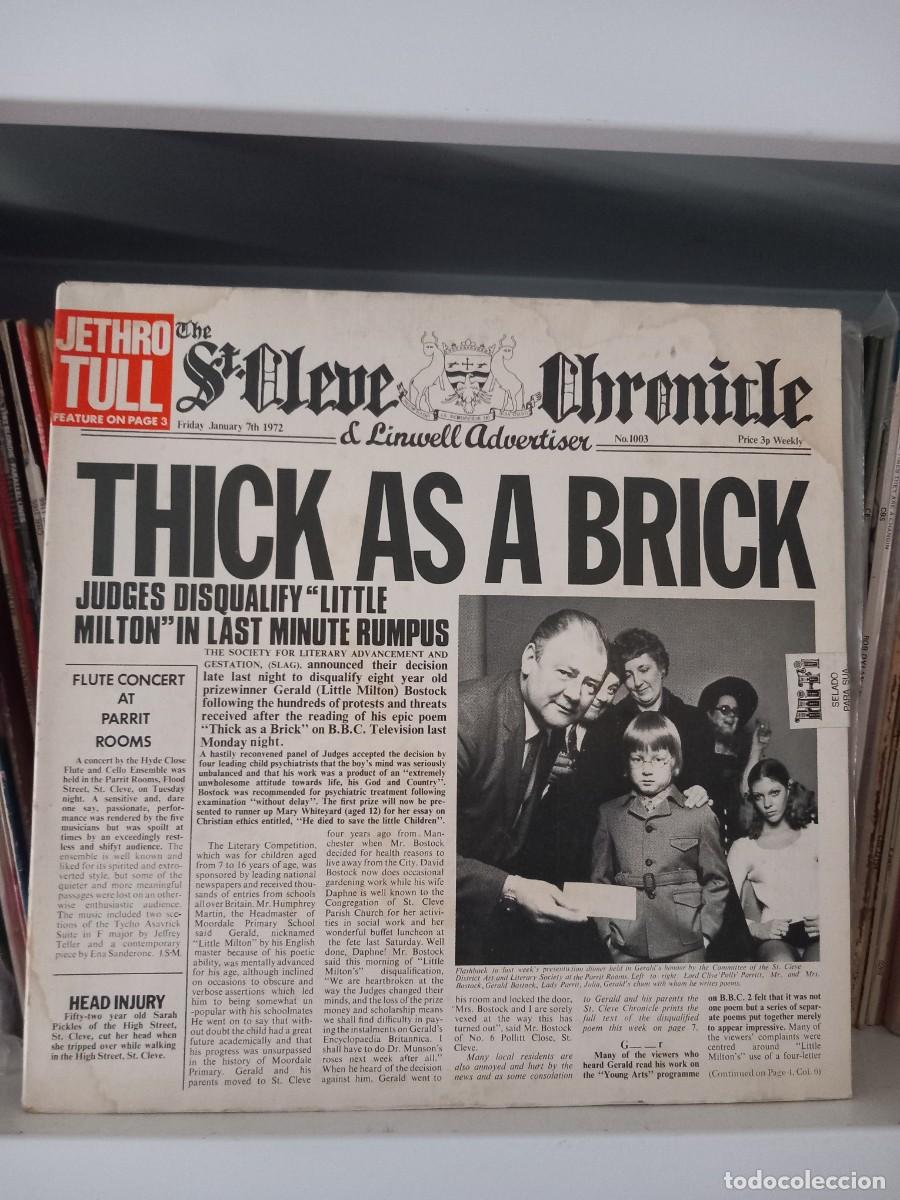 Discos de vinilo: Jethro Tull &lrm;&ndash; Thick As A Brick - lp edic. brasil gatefold - Foto 1