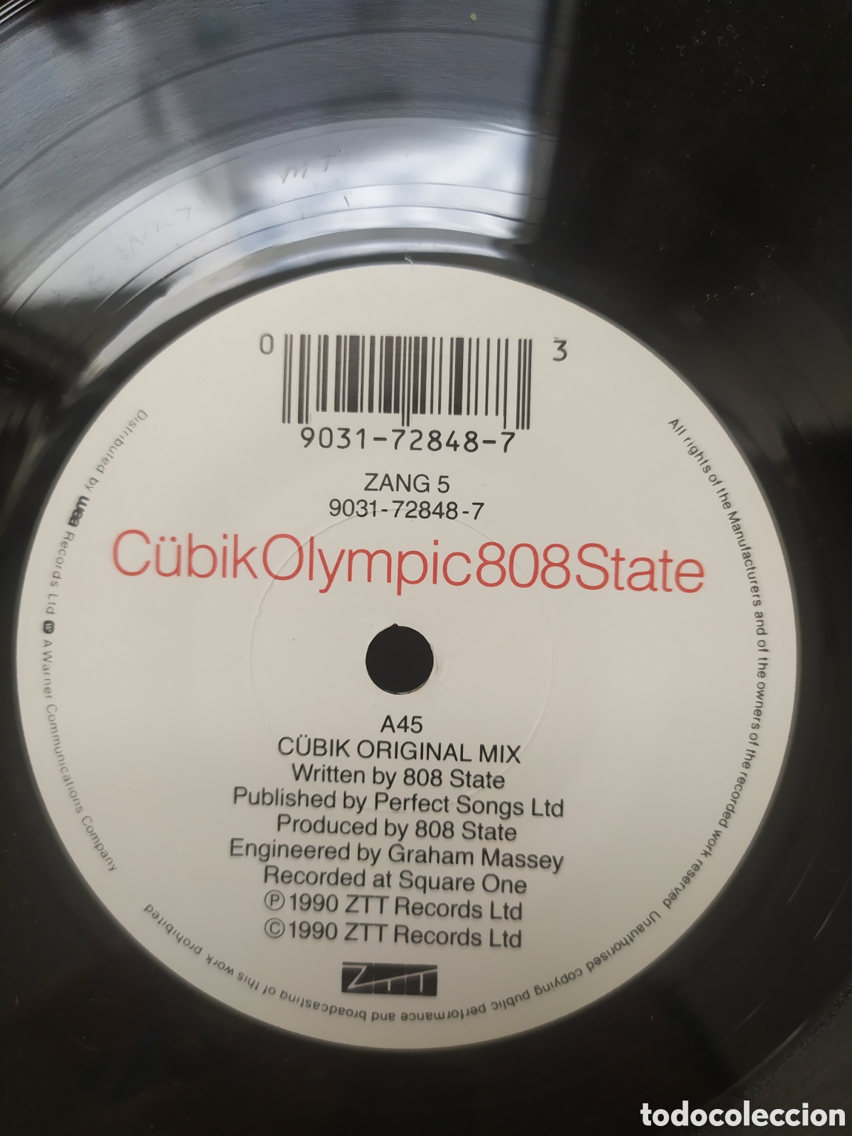 Discos de vinilo: Single 808 State. C&uuml;bik / Olympic - Foto 3