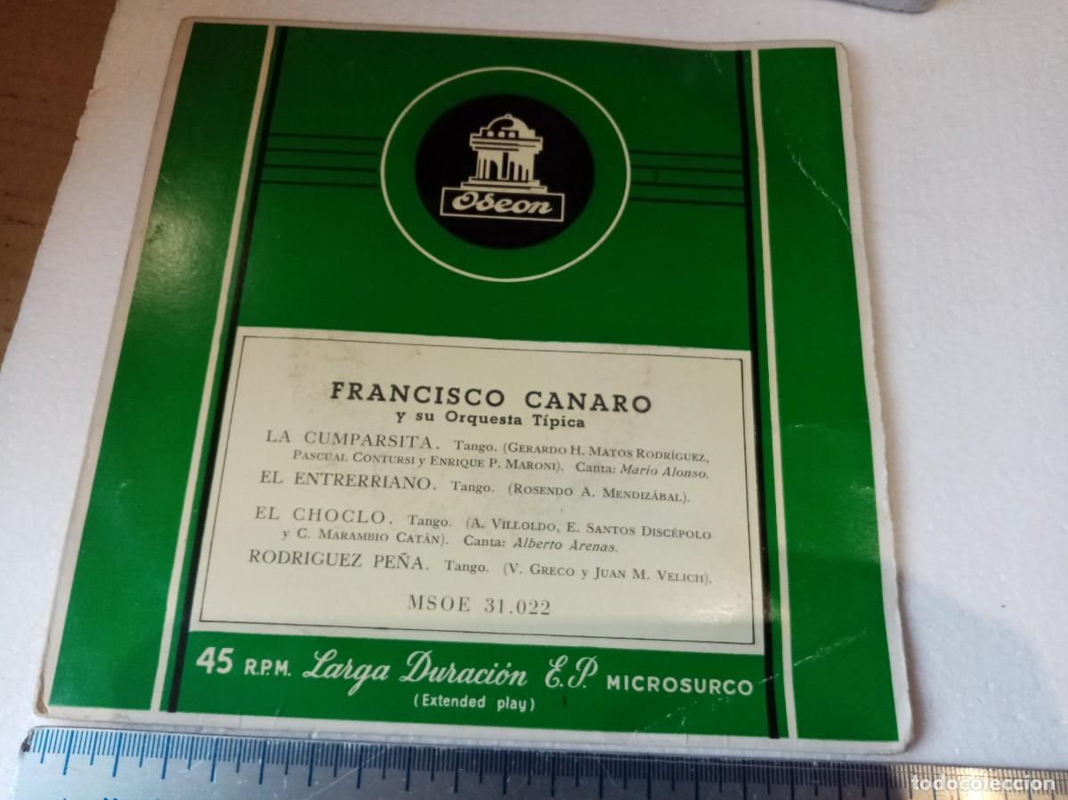 Discos de vinilo: SINGLE DE VINILO - FRANCISCO CANARO - MUSICA - Foto 1