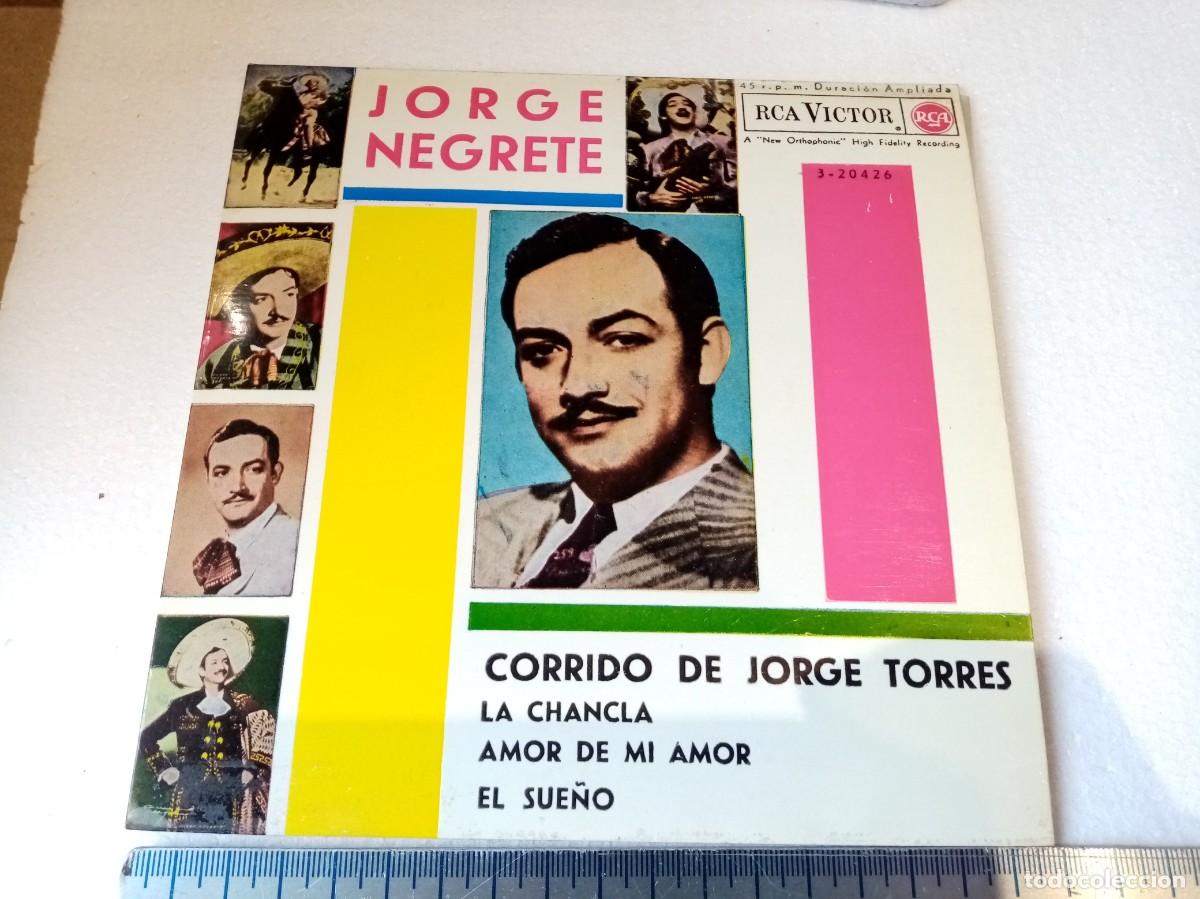 Discos de vinilo: SINGLE DE VINILO - JORGE NEGRETE - MUSICA - Foto 1