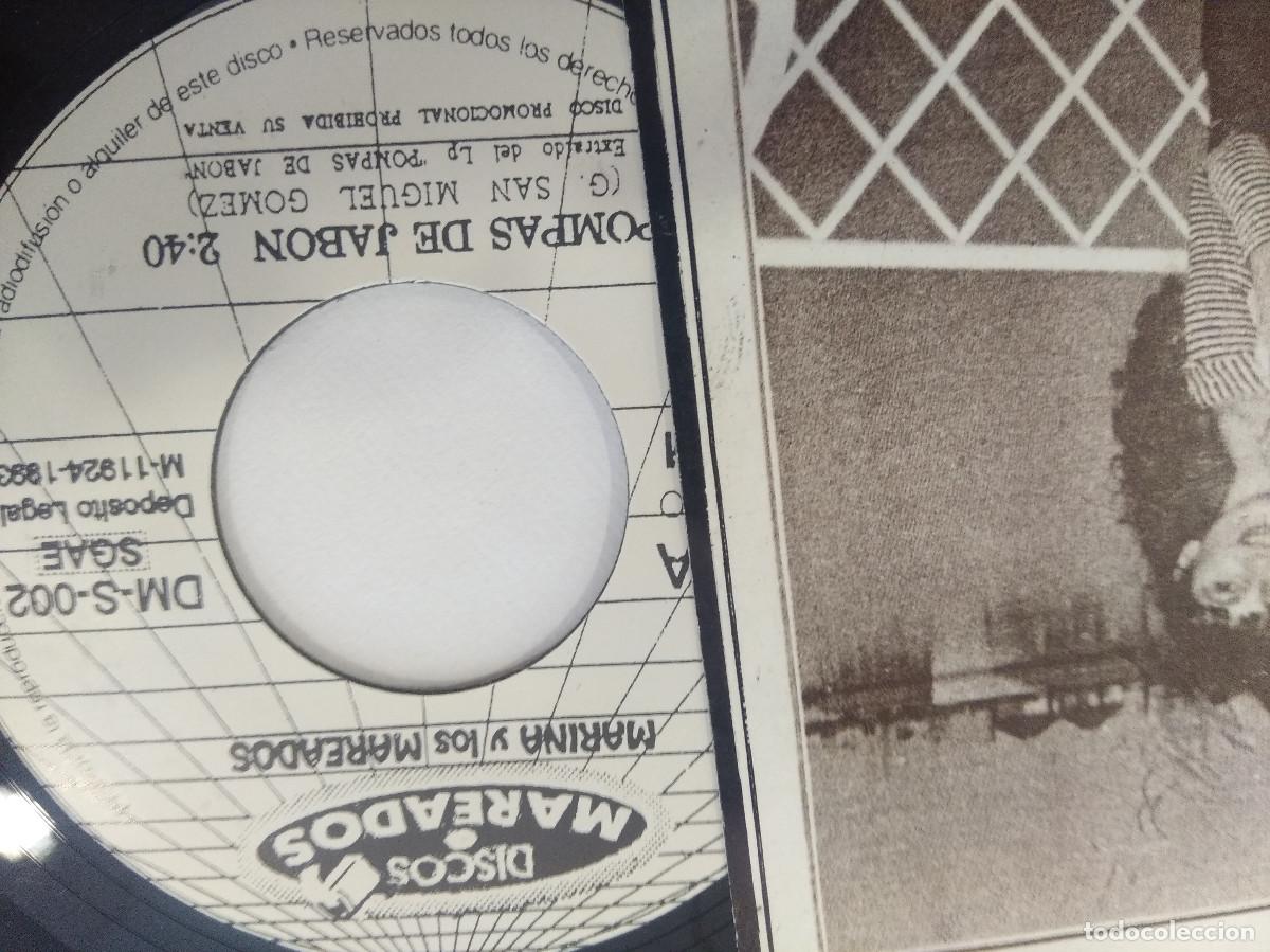 Discos de vinilo: MARINA Y LOS MAREADOS/POMPAS DE JABON/SINGLE. - Foto 2