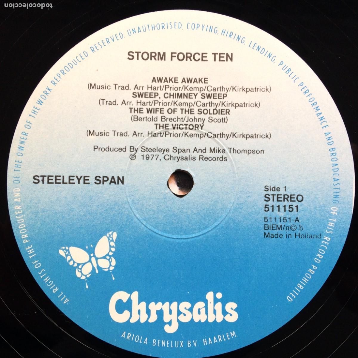 Discos de vinilo: Steeleye Span &lrm;&ndash; Storm Force Ten , Scandinavia 1977 Chrysalis - Foto 3
