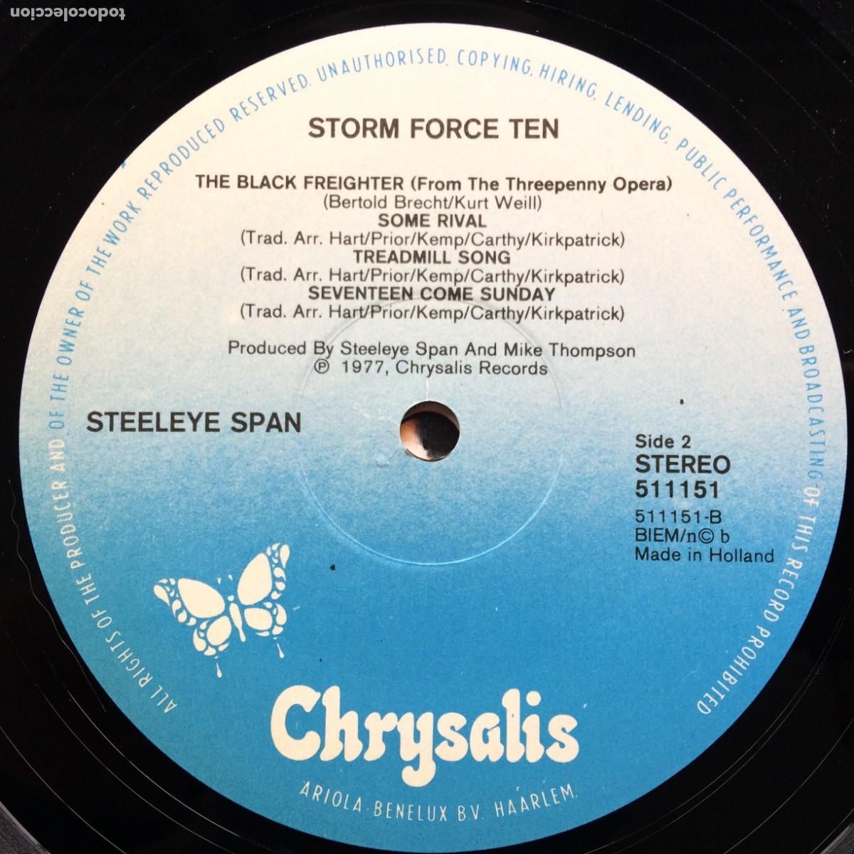 Discos de vinilo: Steeleye Span &lrm;&ndash; Storm Force Ten , Scandinavia 1977 Chrysalis - Foto 4