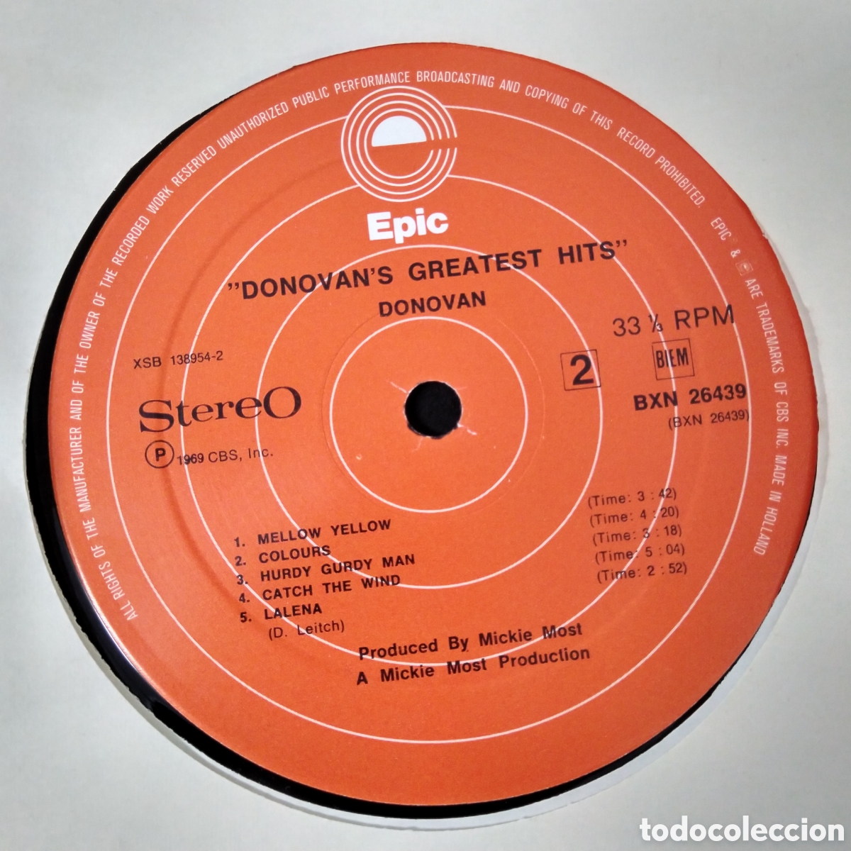 Discos de vinilo: DONOVANS GREATEST HITS - LP - 1969 - DONOVAN - Foto 4