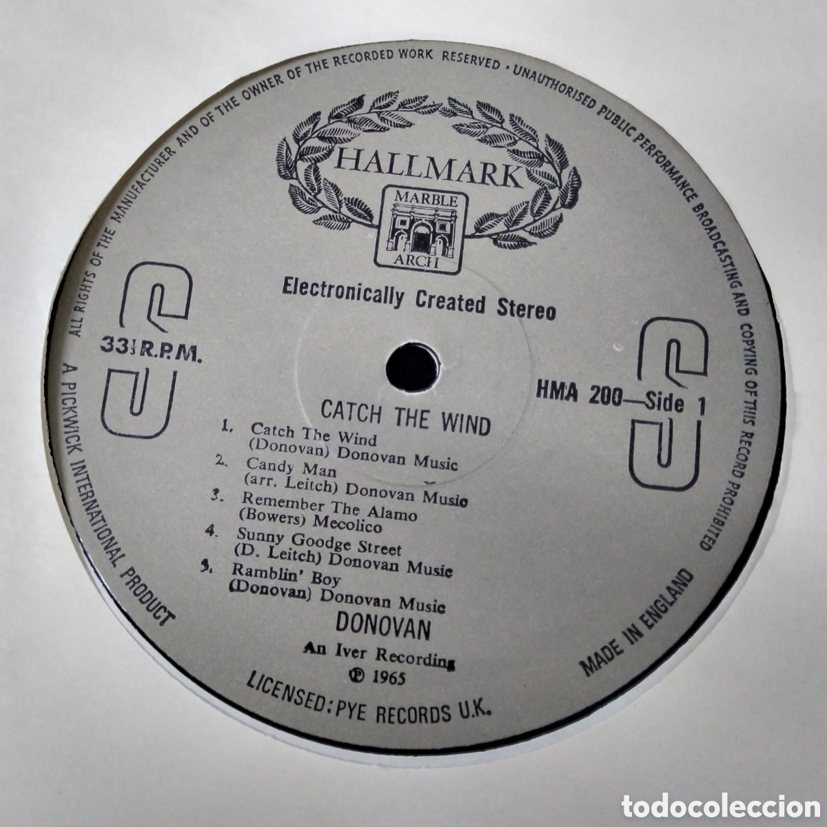 Discos de vinilo: DONOVAN - CATCH THE WIND - LP - 1965 - DONOVAN - Foto 3
