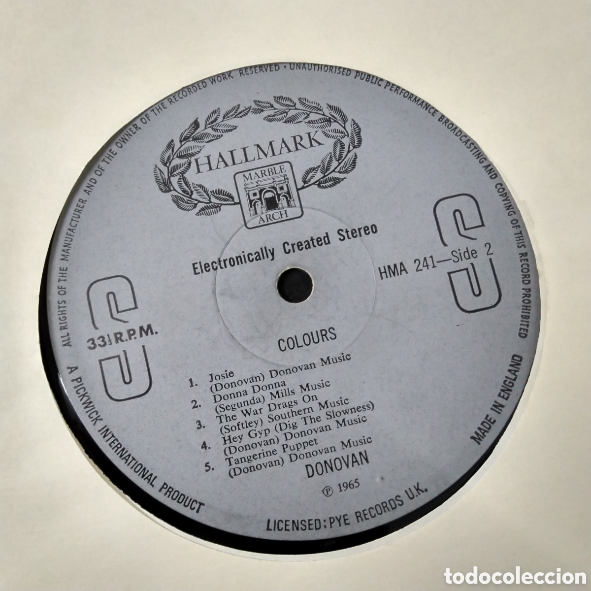 Discos de vinilo: DONOVAN - COLOURS - LP - 1965 - Foto 3
